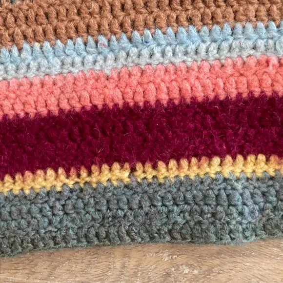 Multi Color Knit Blanket/Throw - Picture 4 of 6